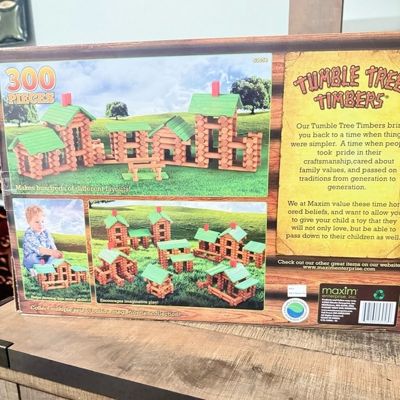 Maxim Tumble Tree Timbers Wooden Building Maxim Set of 300 - Picture 5 of 10